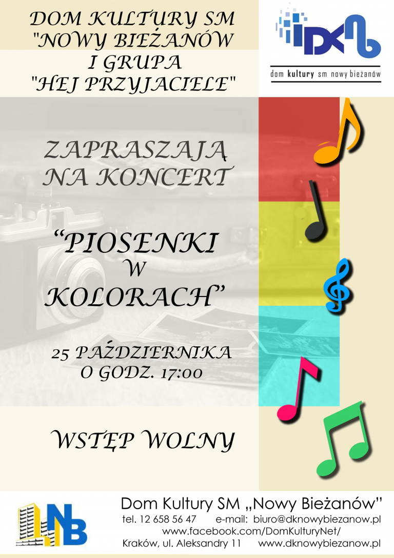 „PIOSENKI W KOLORACH” – koncert grupy Hej Przyjaciele
